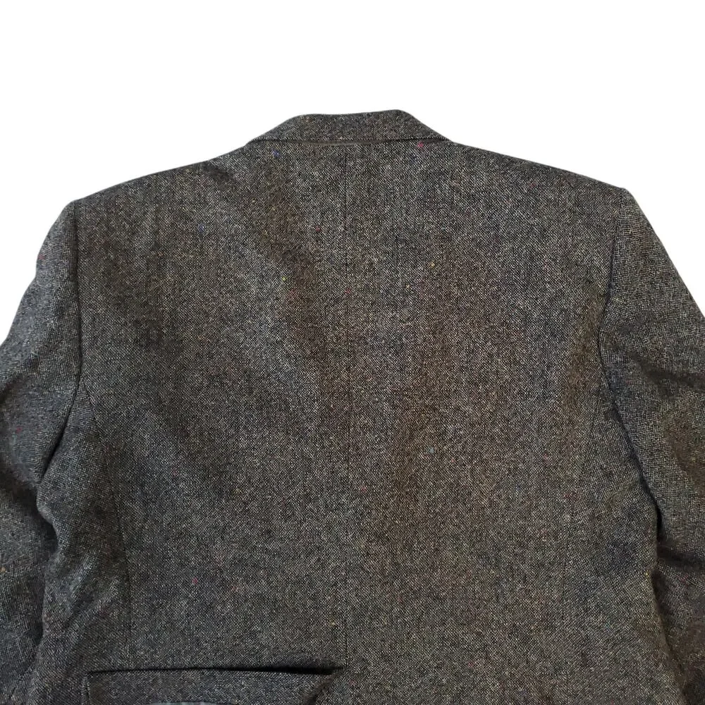 Barrington Ivy Prep 100% Wool Flecked Tweed Blazer Sport Coat Jacket Classic 46S